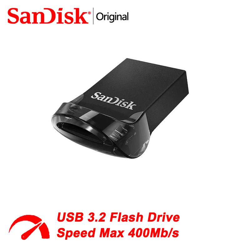 SanDiskUSB-флеш-накопительUltraFitSDCZ430-128G256ГБ,черно-серый