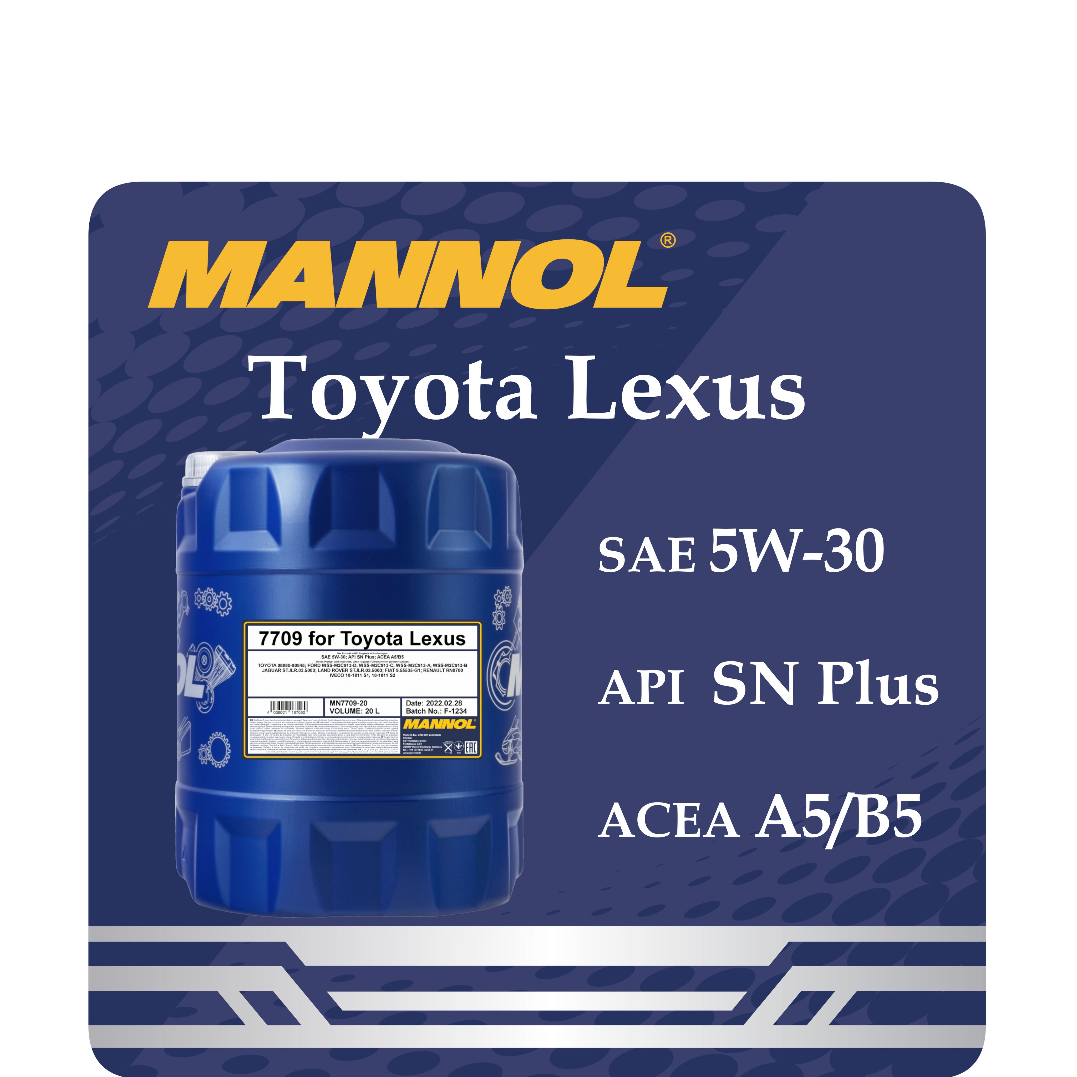 MANNOLToyotaLexus5W-305W-30Масломоторное,Синтетическое,20л