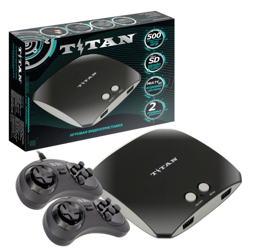 ИгроваяконсольSEGAMagistrTitan3(черный,500встроенныхигр,SDдо32ГБ)