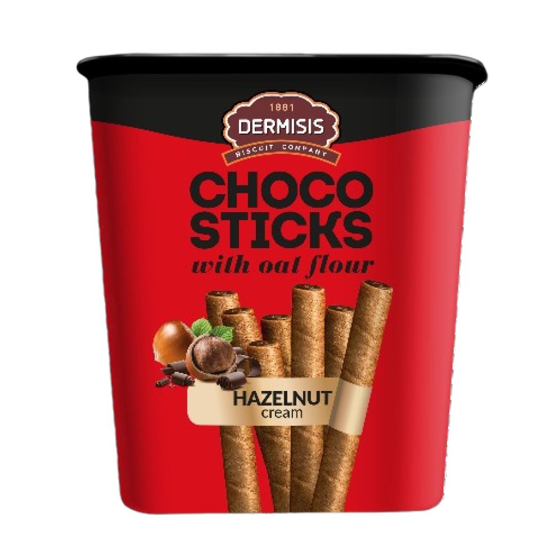 Вафельные трубочки Dermisis с шоколадно-ореховой начинкой пралине CHOCO STICKS, 310 г