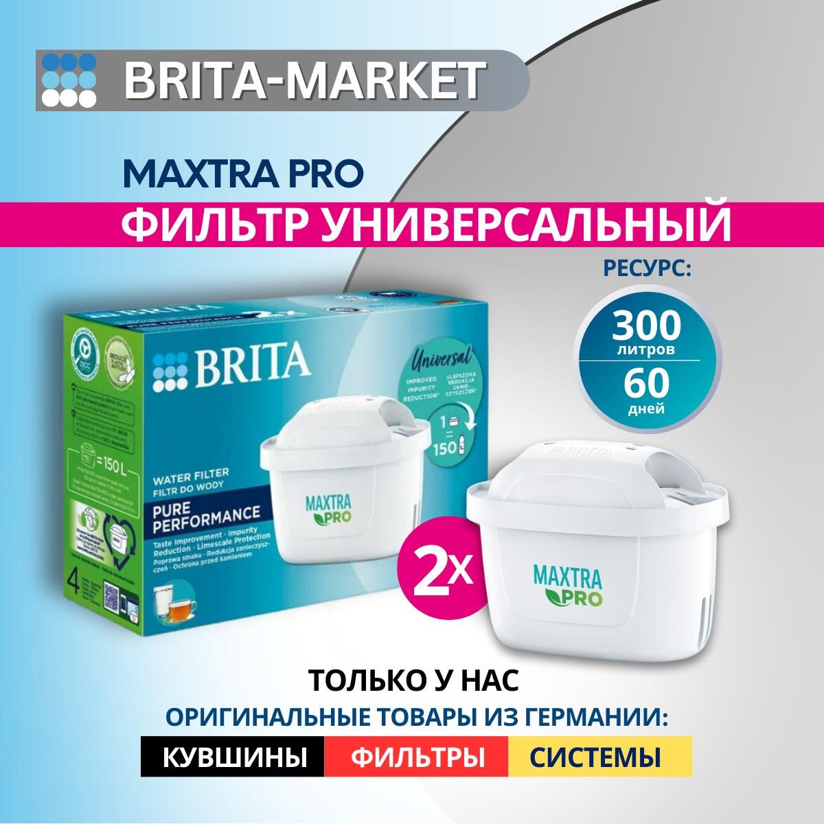 Фильтр для воды картридж для воды Брита / BRITA Maxtra+ Универсальный 2 шт