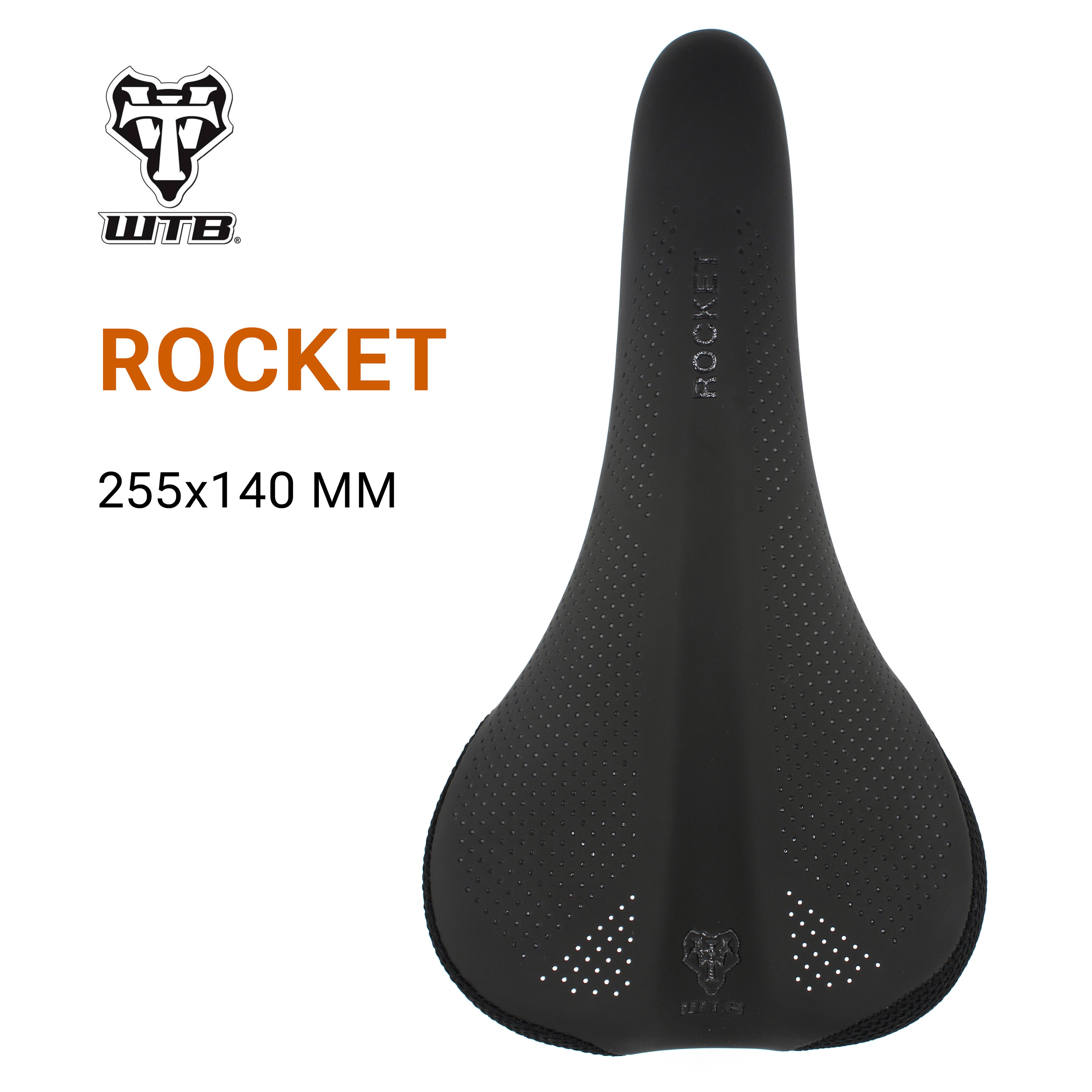 Седло велосипедное WTB Rocket 255x140 Medium Steel