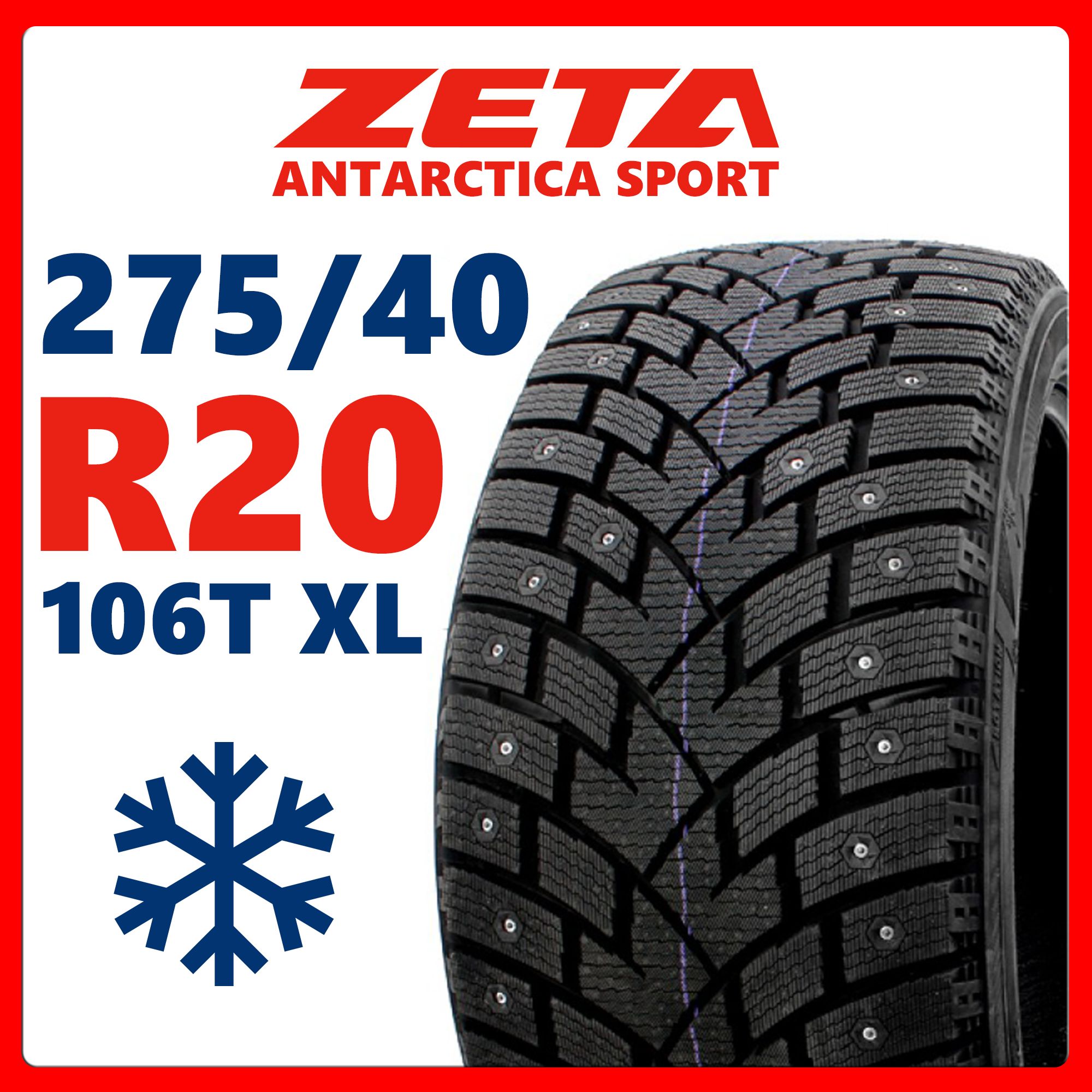 ZETA CAR TYRES Antarctica Sport Шины  зимние 275/40  R20 106T Шипованные