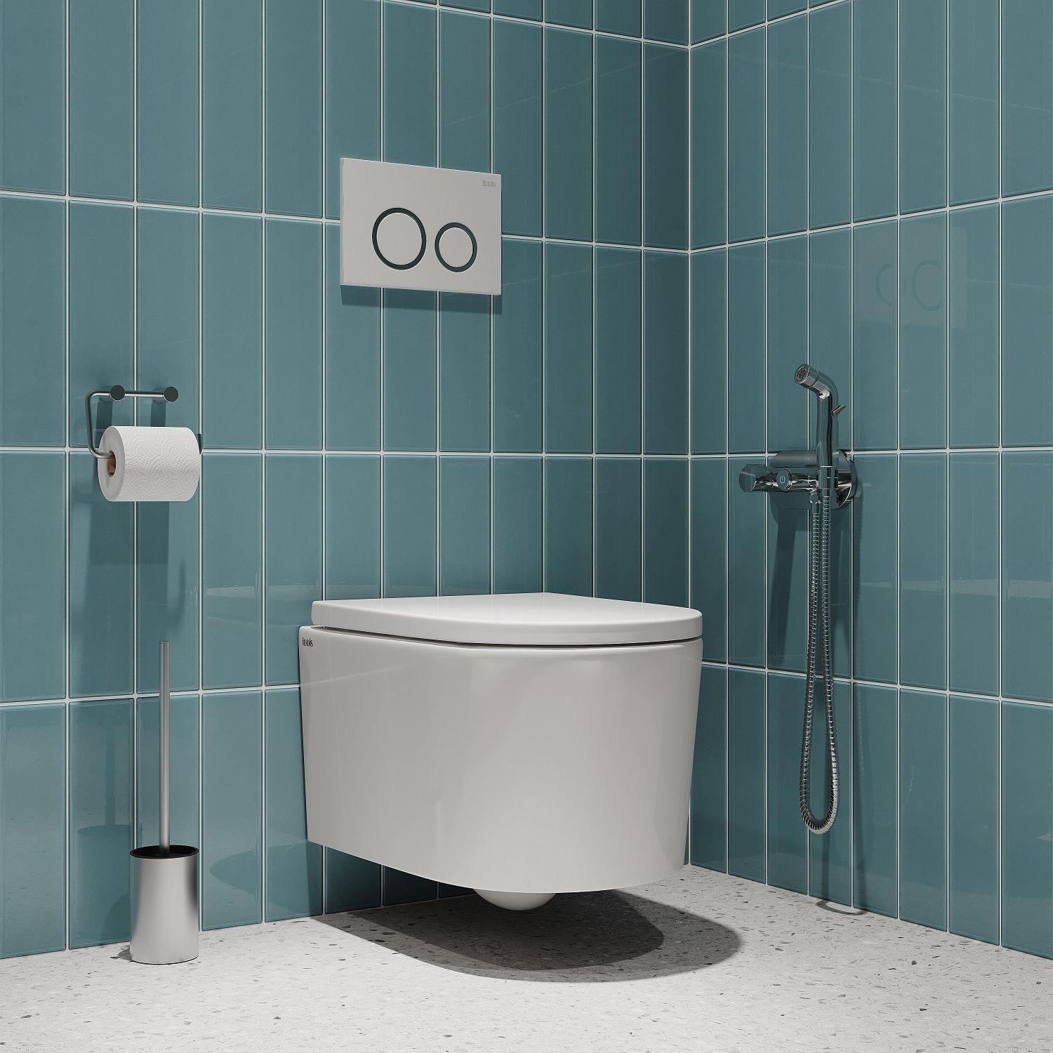 Фото товара на маркетплейсе ozon Унитаз подвесной безободковый, каскадный смыв, быстросъемное сиденье с микролифтом, IDDIS, Stone, STORNSEi25