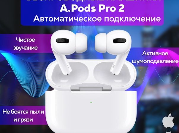 Беспроводные наушники True Wireless спортивные с активным шумоподавлением, с микрофоном, Bluetooth 5.3