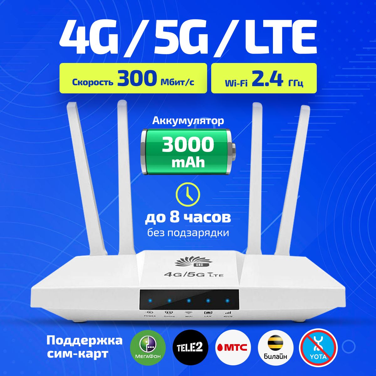 Роутер Sungpo Модем 4G, белый,...
