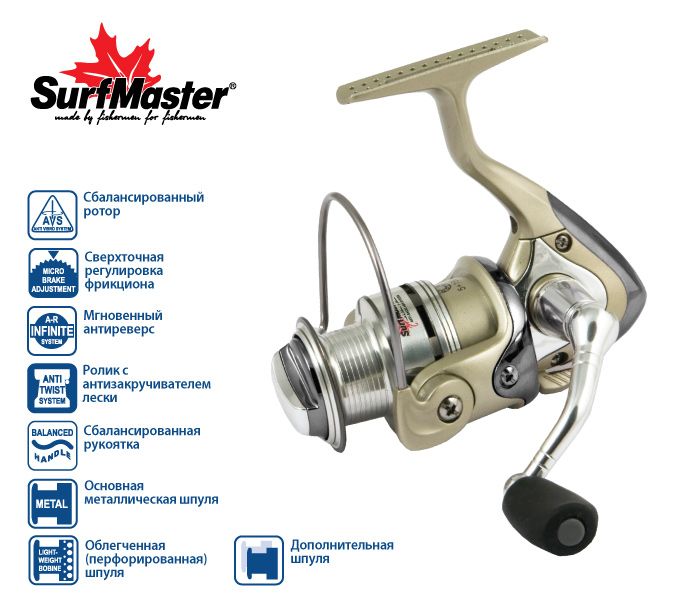 Катушка Surf Master Tournament FD 10A 5+1bb з/ш Al match