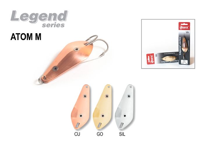 Блесна незац. Akara Legend Atom M двойник 60 мм 13 гр. Sil