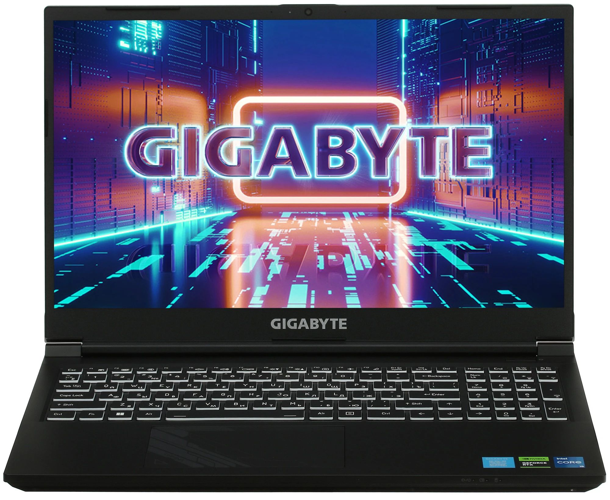 GigabyteG5MFИгровойноутбук15.6",IntelCorei5-12500H,RAM16ГБ,SSD512ГБ,NVIDIAGeForceRTX4050дляноутбуков(6Гб),WindowsHome,черный,Русскаяраскладка