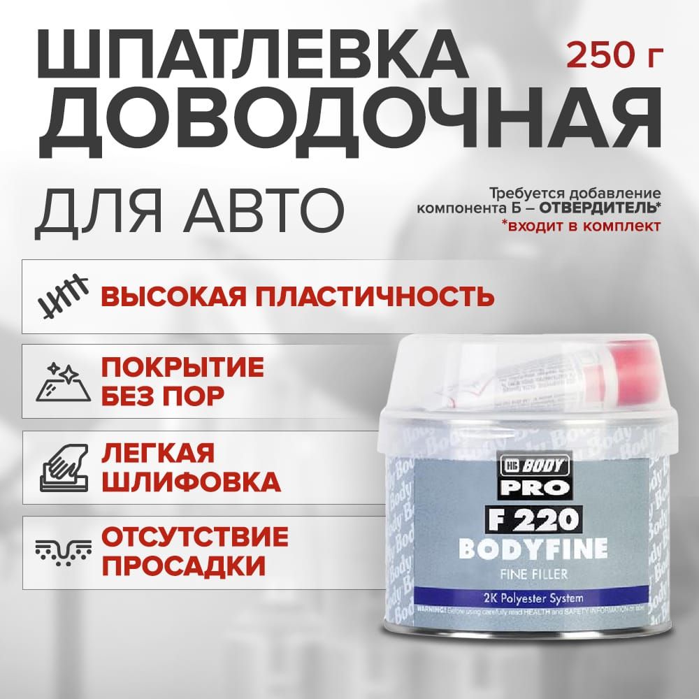 Шпатлевка Body 220 FINE (0,25кг)