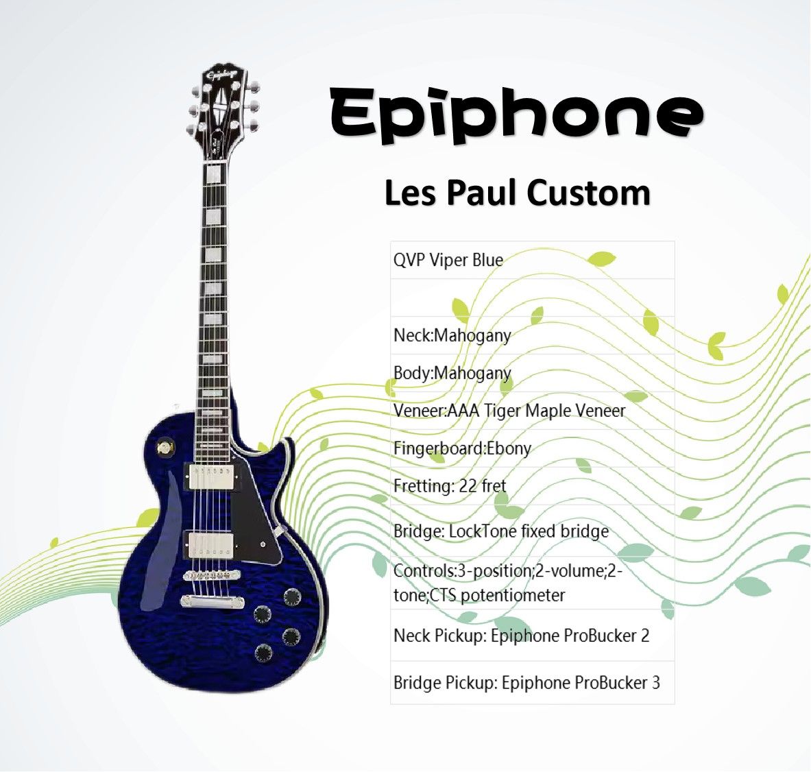 Электрогитара Epiphone Les Paul Custom 6-струнная