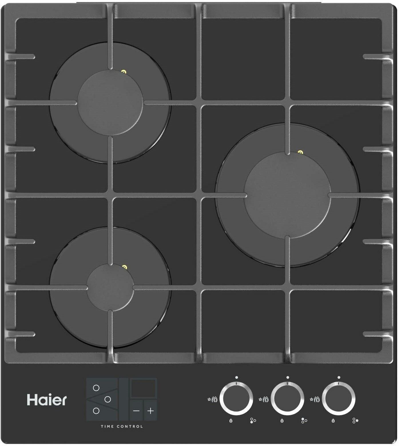 Haier Газовая варочная панель газовая Haier HHX-G53CNSB, черный, черный