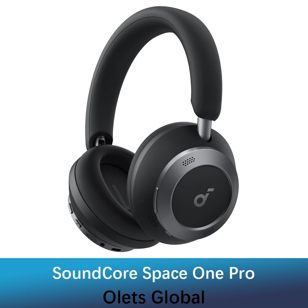 soundcoreНаушникибеспроводныесмикрофономSoundcoreSpaceOnePro,Bluetooth,черный