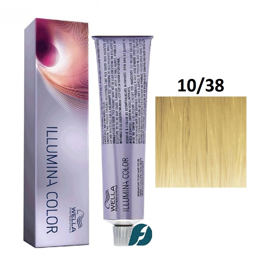 Wella Professionals Illumina Color 10/38 Крем-краска для волос - Яркий блонд золотисто-жемчужный, 60мл