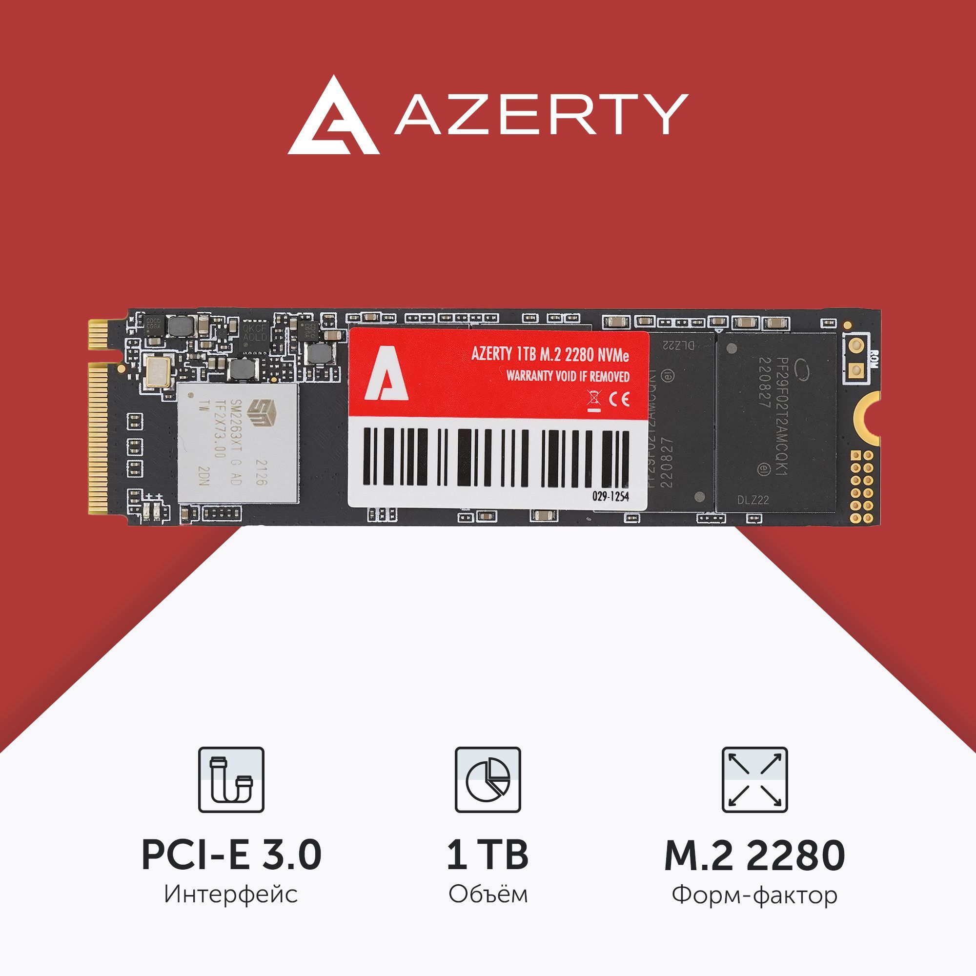 Azerty 1 ТБ Внутренний SSD-диск M.2 NVMe (029-1254)