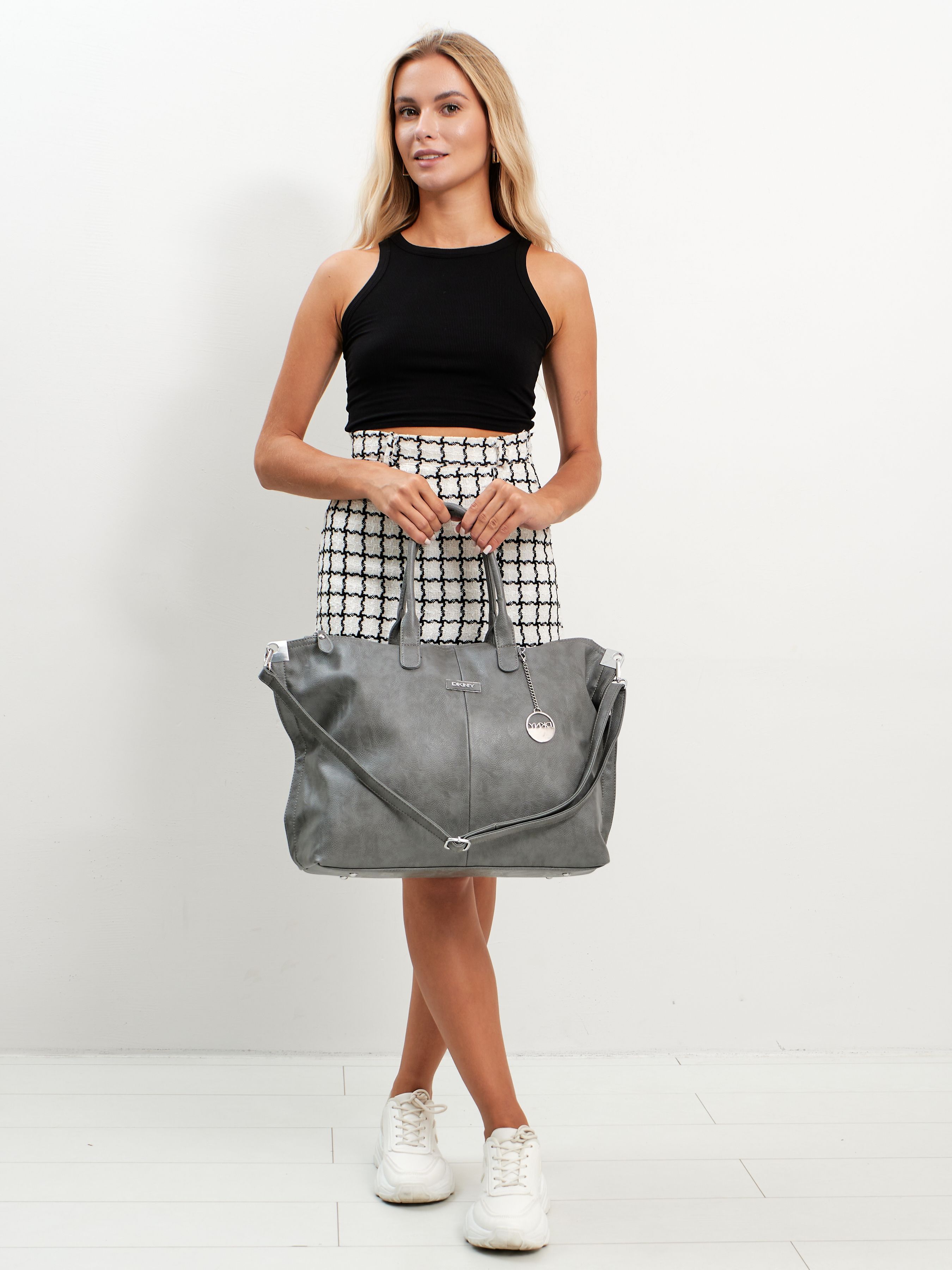 Сумка женская большая через плечо шоппер тренд 2024