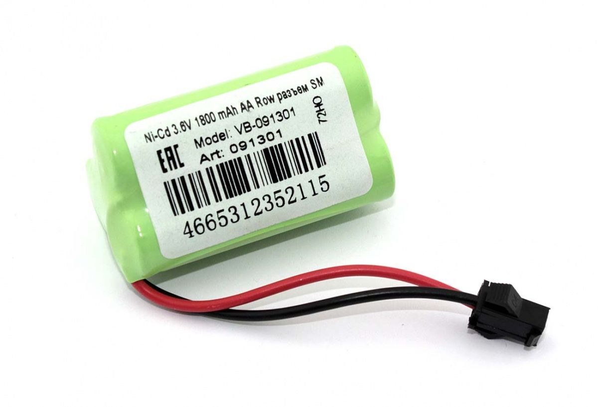 Аккумулятор Ni-Cd 3.6V 1800 mAh AA Row разъем SM