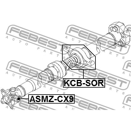 Подшипник опоры карданного вала KCB-SOR FEBEST KCB-SOR
