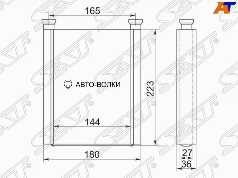 SAT Радиатор отопителя салона TOYOTA COROLLA; SPACIO ZE 120 00-06; AVENSIS T250 03-08