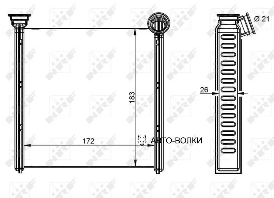 Радиатор отопителя NRF 54342