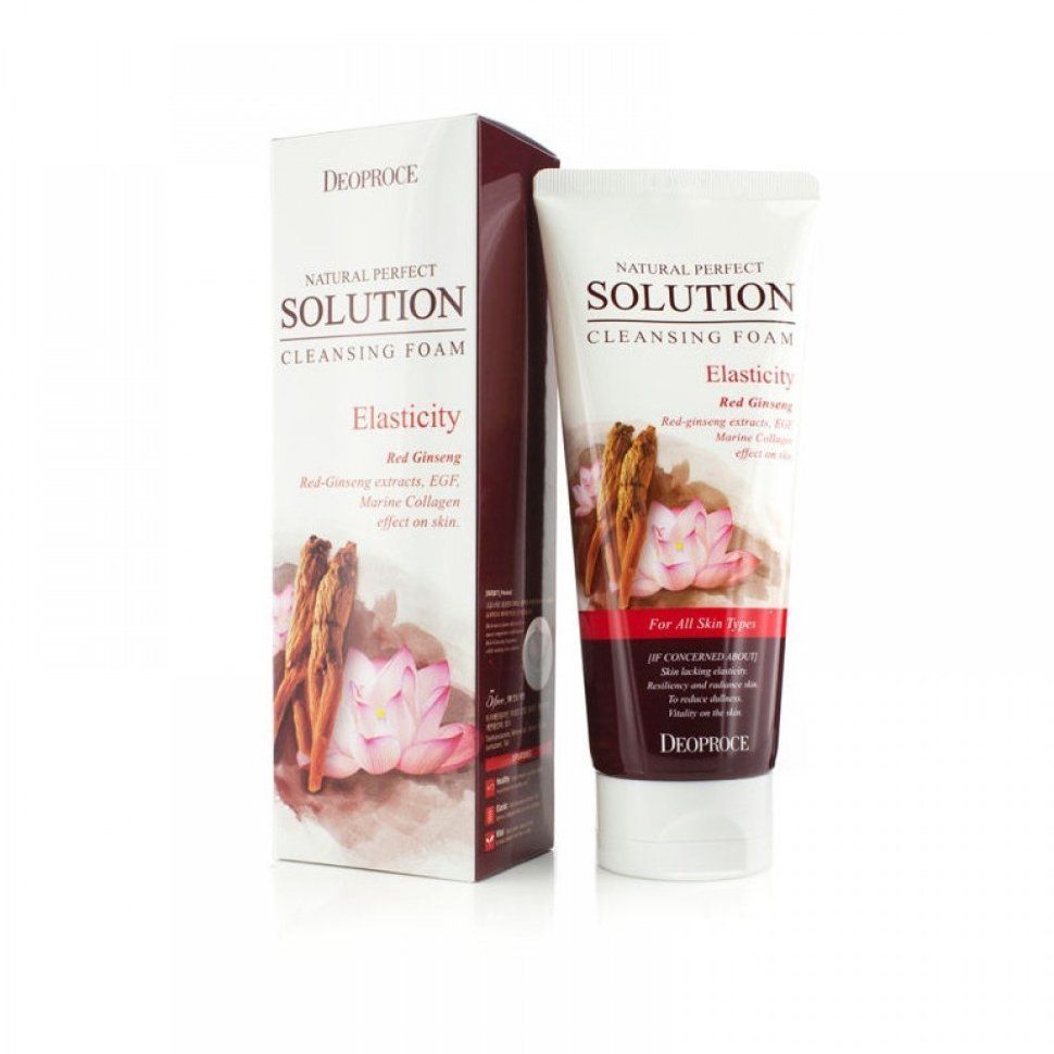 Deoproce natural perfect solution cleansing foam elasticity. Пенка для умывания deoproce "зеленый чай" 170г. Natural perfect solution cleansing foam green tea. Пенка для умывания deoproce с муцином улитки 170 гр. Пенка для умывания красный женьшень deoproce 170г.