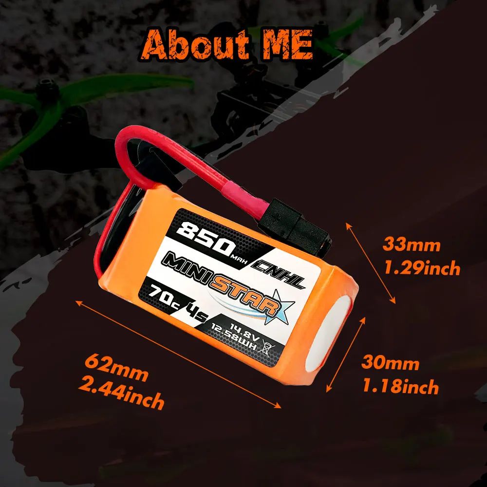 2штукиCNHL3S4S11.1V14.8Vлитиеваябатарея650mAh850mAh70CMiniStarсразъемомXT30XT60