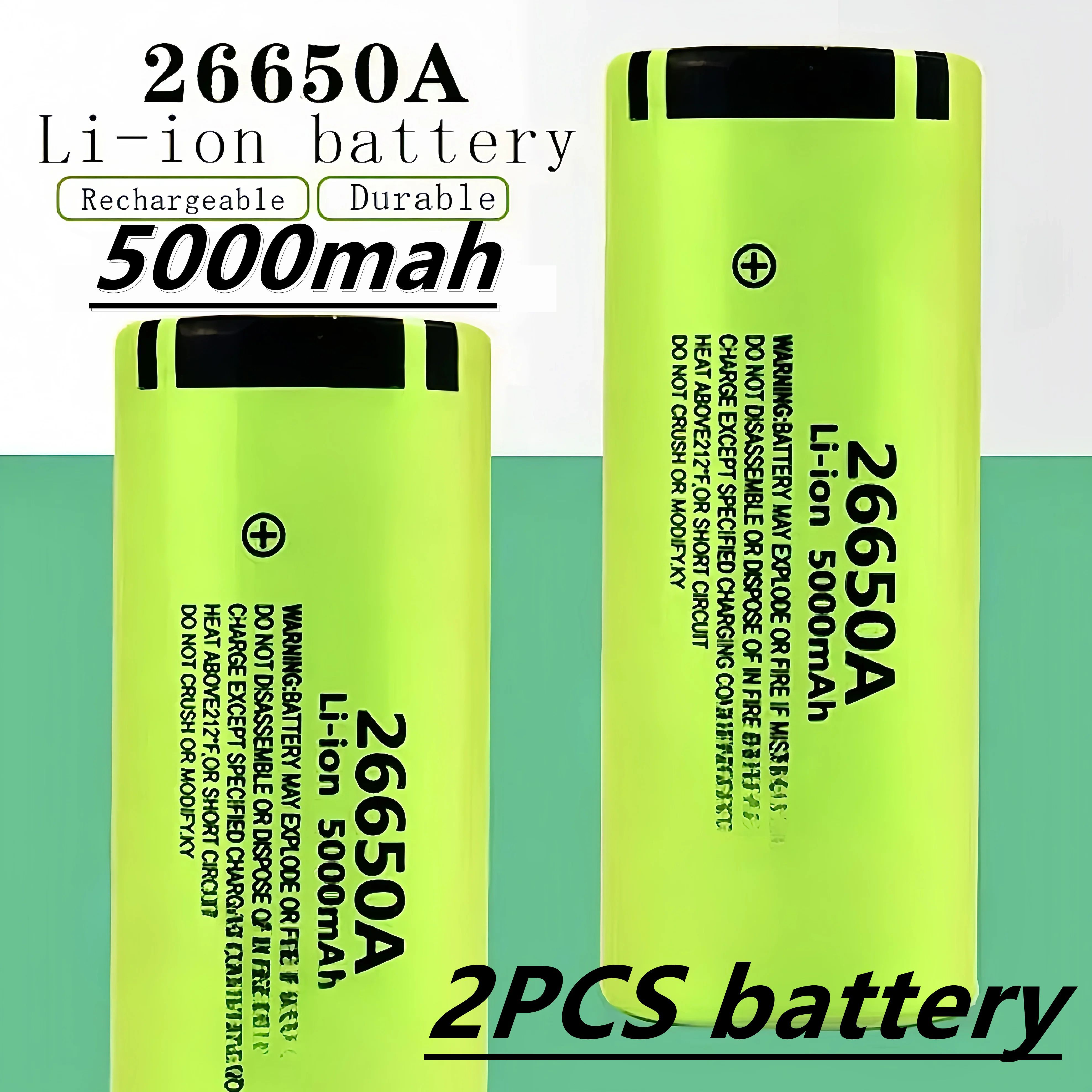 Тяжелый зарядный аккумулятор 3.7V 5000mah, литиевый аккумулятор 26650, ярко - вспышка