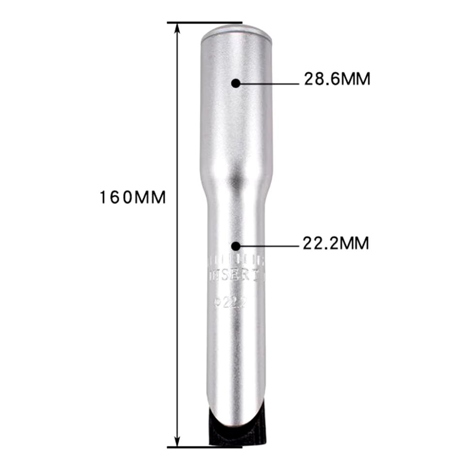 Адаптердлявыносарезьбовойвилки.штокD:22.2,подвыносD:28.6мм,длина160мм,серебристыйдлярулявелосипеда