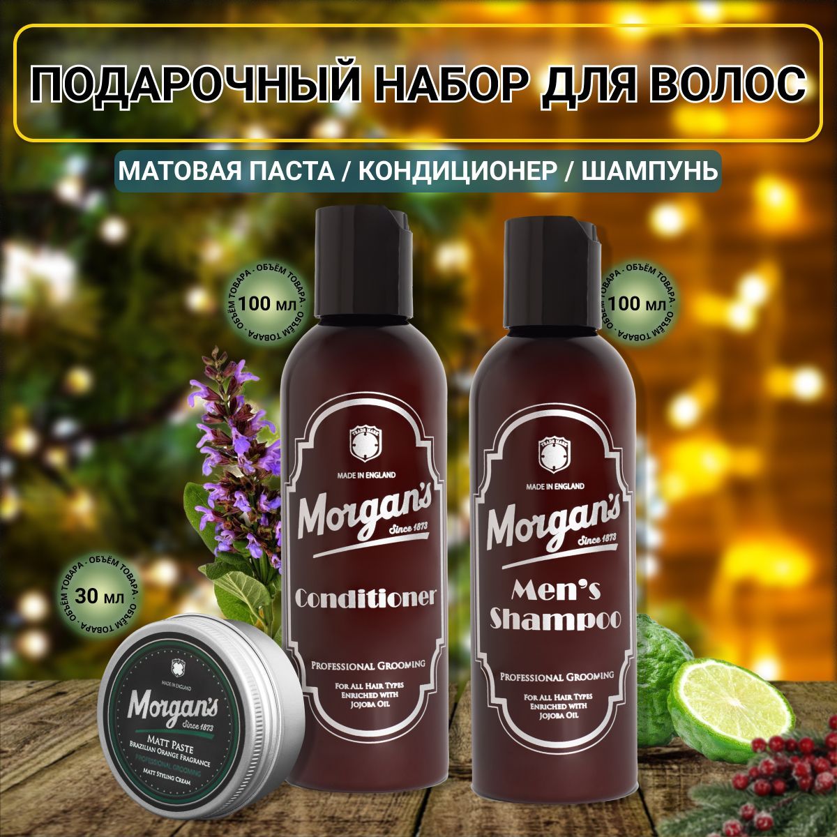 Премиальный подарочный набор для укладки волос Morgans