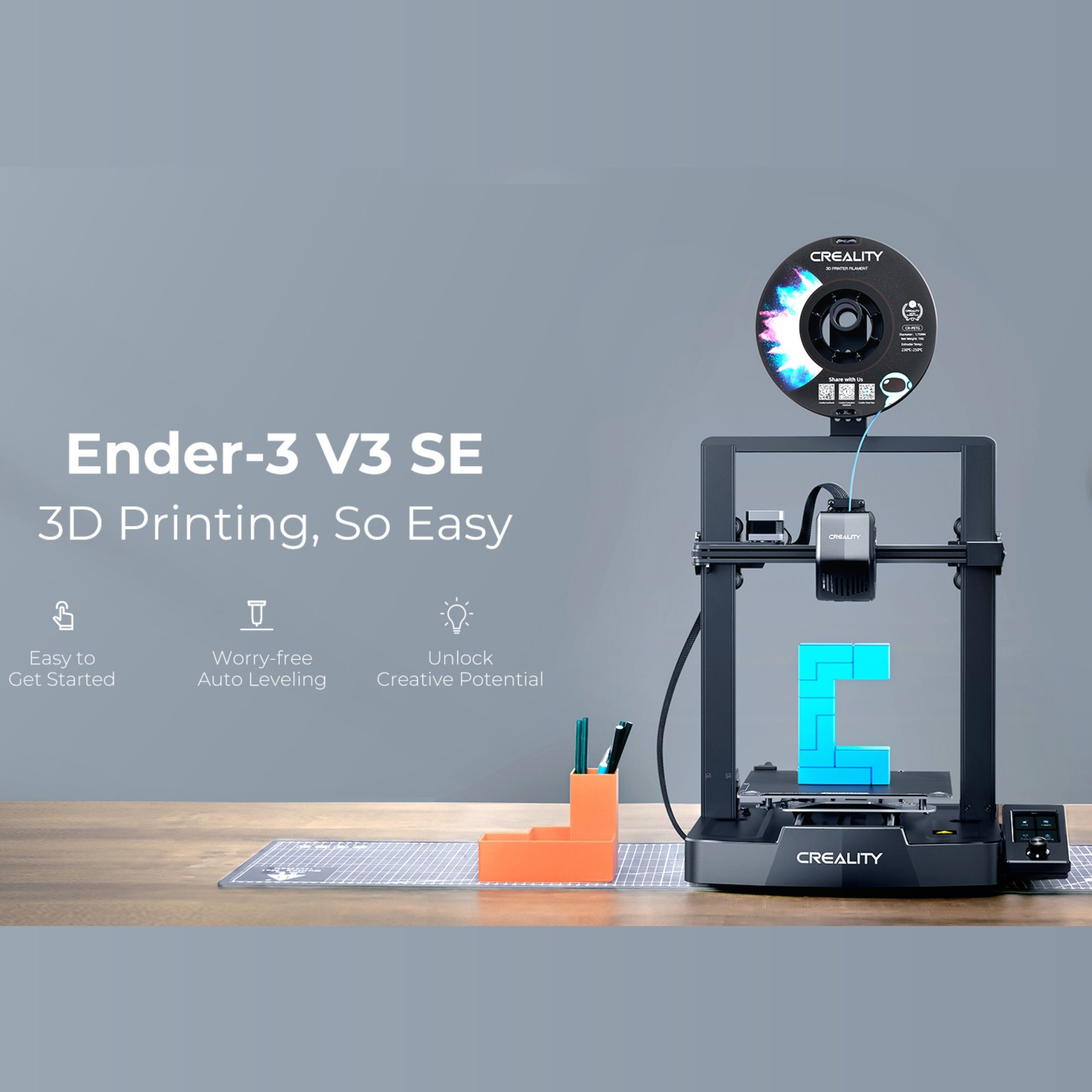 3D принтер Creality Ender 3 V3 SE размер печати 220*220*250, с автоматическим выравниванием CR touch