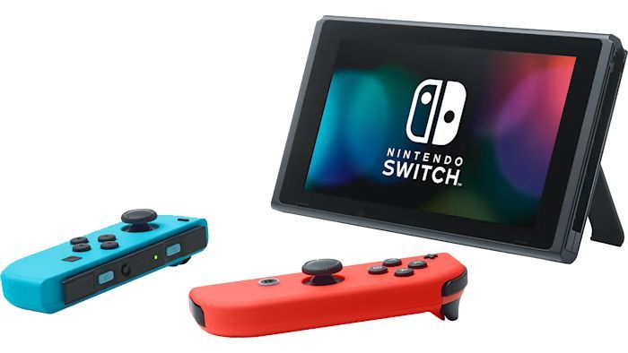 Игровая приставка Nintendo Switch (OLED-модель) глобальная версия, неоновый синий красный