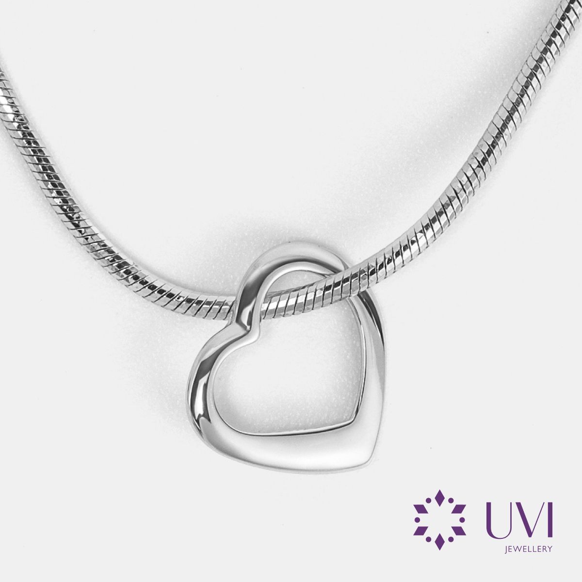 Подвеска на шею женская золотая 585 Сердце, UVI Jewellery