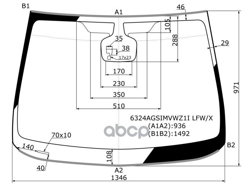 XYG Стекло лобовое (Датчик дождя/ Молдинг) Opel Astra 09-15