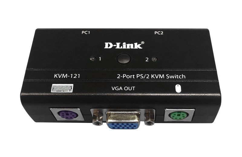 Kvm переключатель ps 2. Kvm переключатель d-link kvm-121. переключатель d-link кvm-121. d-link kvm-121 kvm-переключатель на 2 компьютера ( кабели в комплекте).