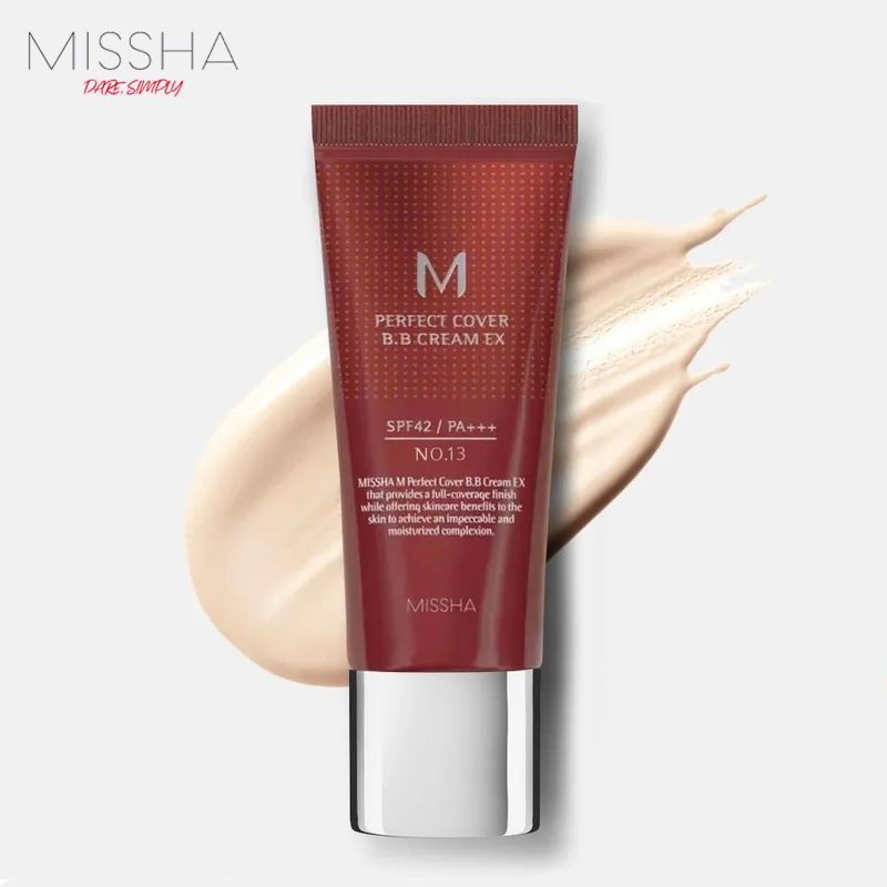 MISSHA Тональный ББ крем для лица M Perfect Cover BB Cream (No.13 Bright Beige) 20мл SPF42/PA+++