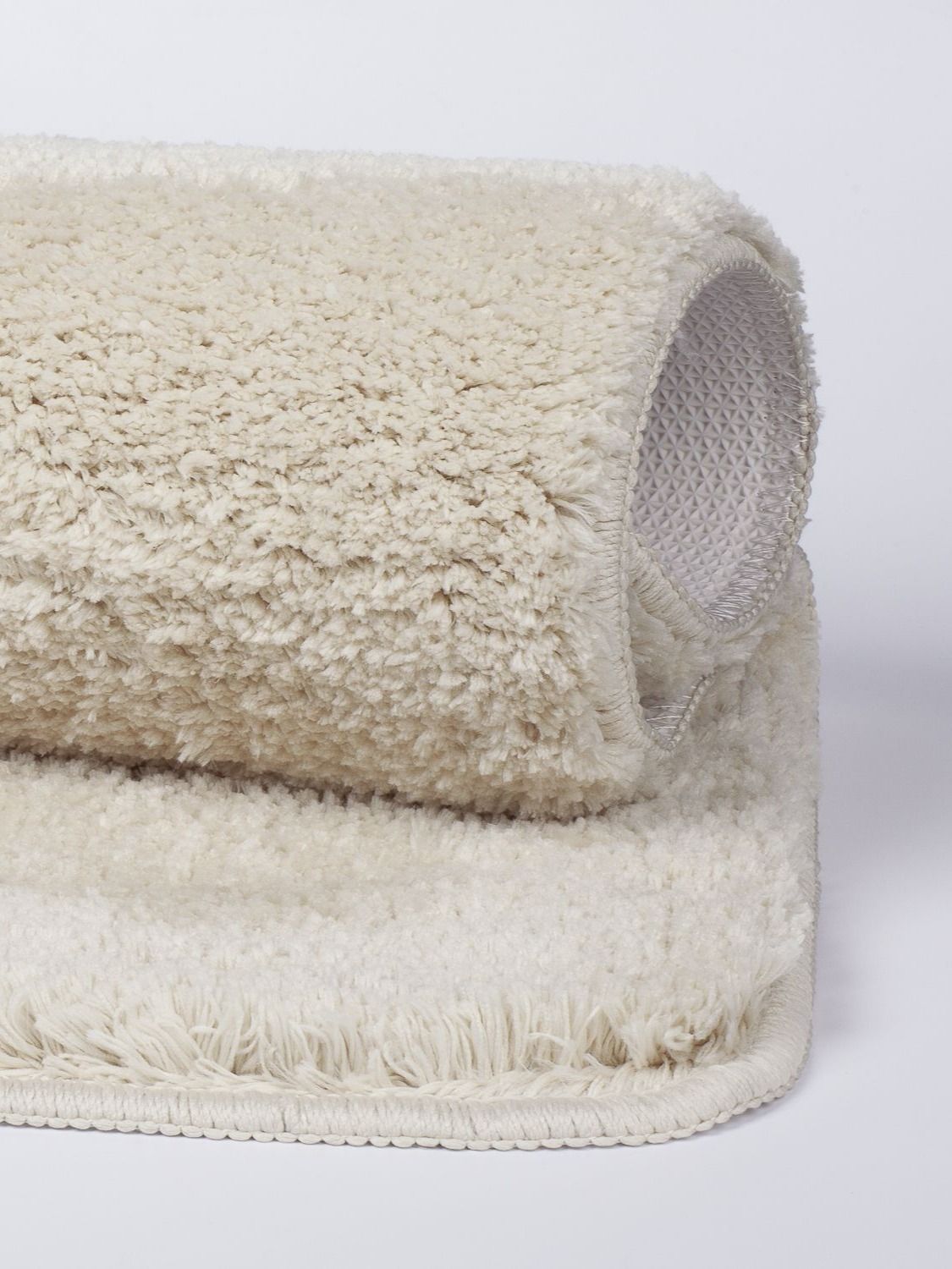 Фото товара на маркетплейсе ozon Коврик для ванной комнаты и туалета 70х120 см, большой, противоскользящий, микрофибра, бежевый, BSQL01Mi12