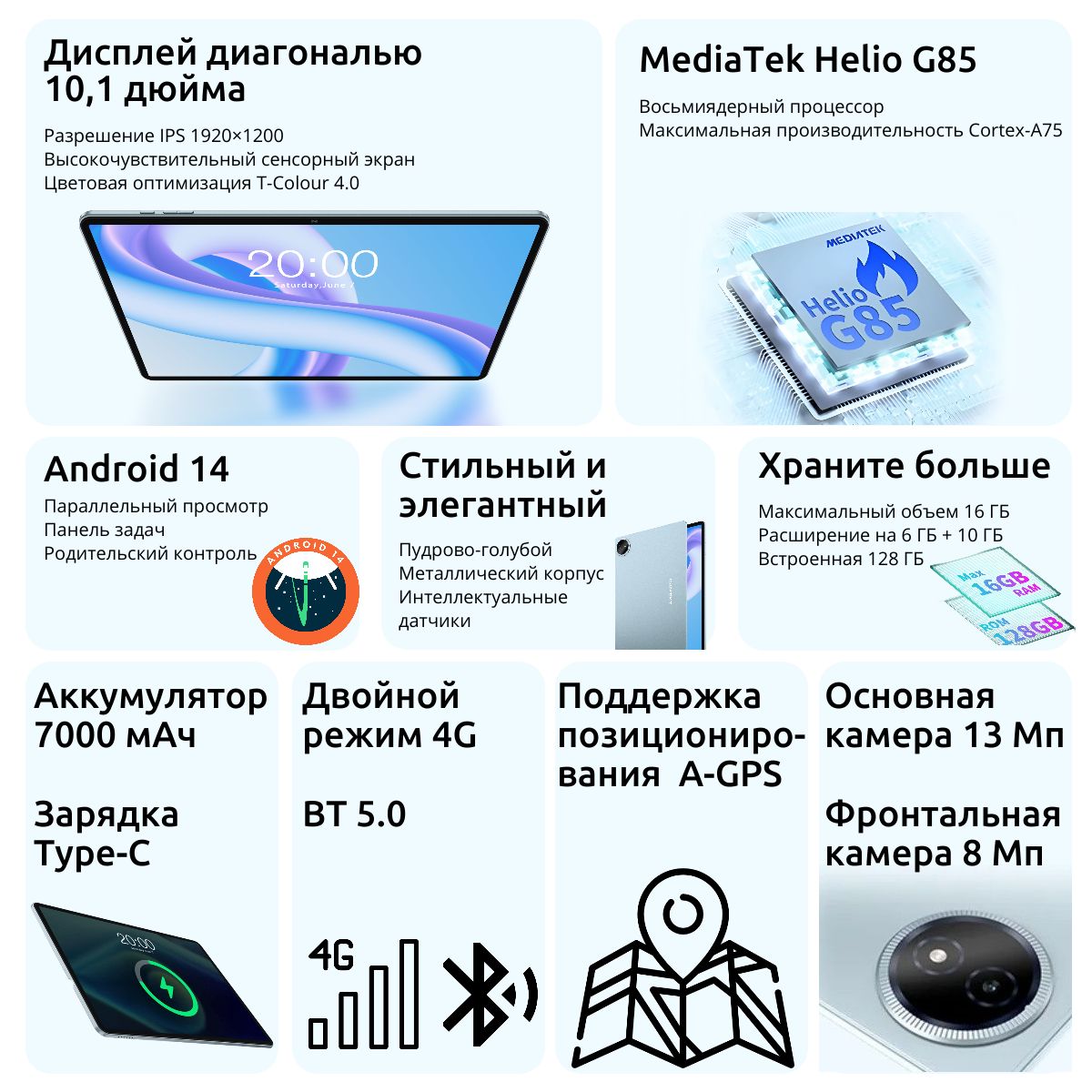 Teclast Планшет M50 Plus LTE, 10.1
