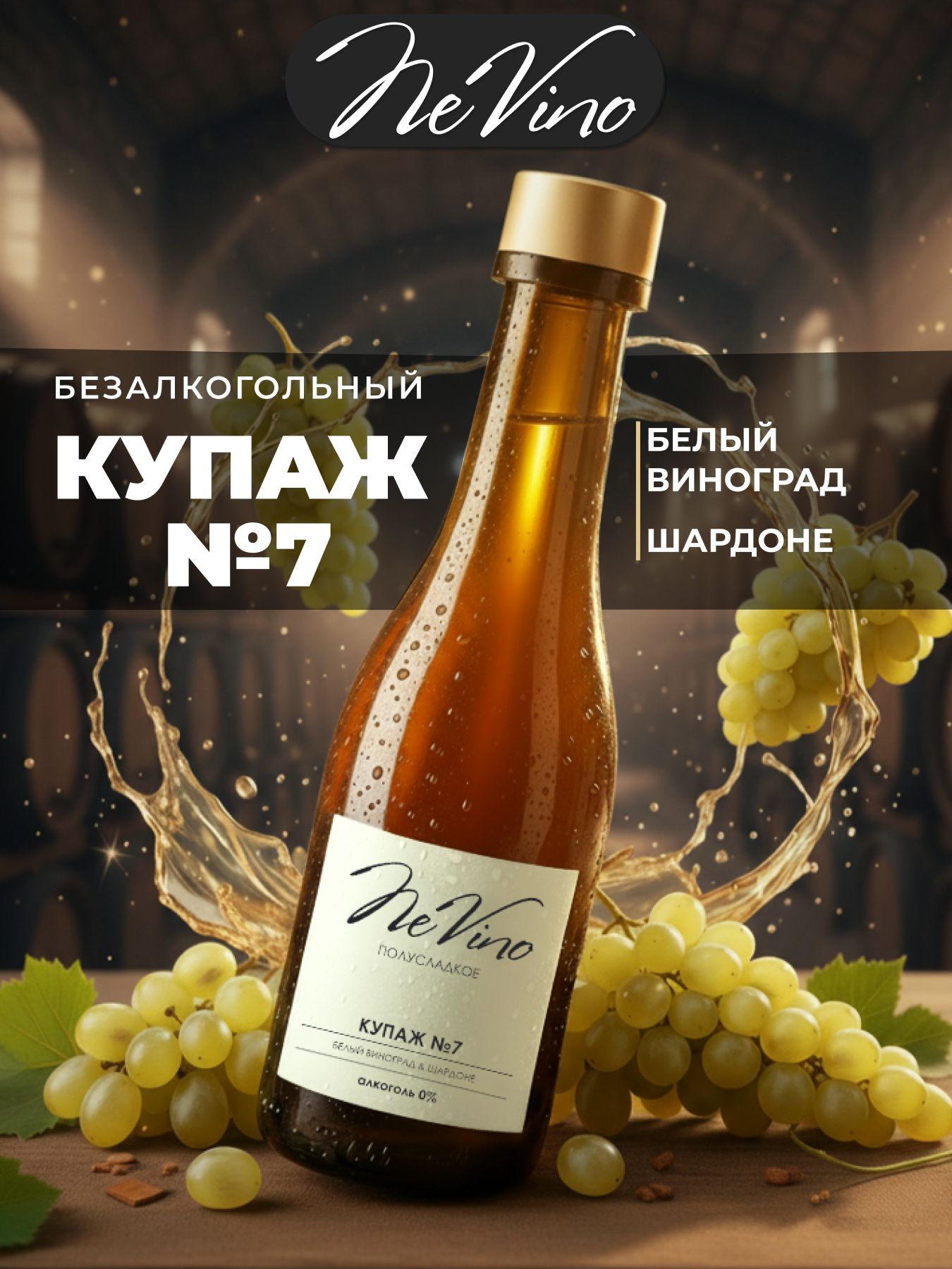 Безалкогольный Купаж №7 виноград, шардоне