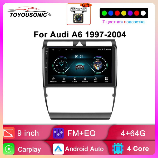 Штатная магнитола 2 дин Андроид Audi A6 C5 (1997-2004)-Ауди А6 С5-4+64G ...