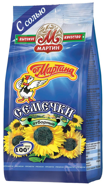 Семечки От Мартина подсолнечника с морской солью, жареные, неочищенные ...