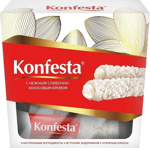 Конфеты глазированные КОНФЕСТА с кокосовой начинкой, 150 г - купить с ...