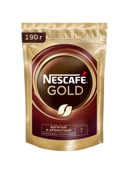 Кофе Nescafe Gold растворимый 190 г - купить с доставкой по выгодным ...