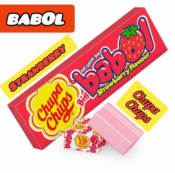 Жвачка Big Babol Chupa Chups Клубника 12шт Биг Бабол - купить с ...