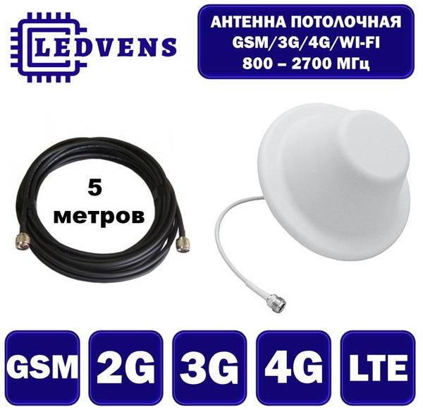 Потолочная всенаправленная антенна для усилителя (репитера) сотовой ...