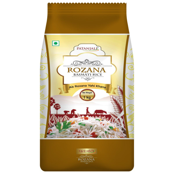 Рис Patanjali Басмати экстра-длинный (Rozana), 1 кг - купить с ...