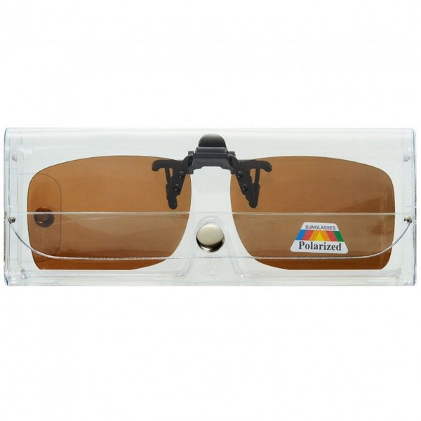 Клипон на очки Azuza А15 с поляризацией Polarized Коричневые 23% ...