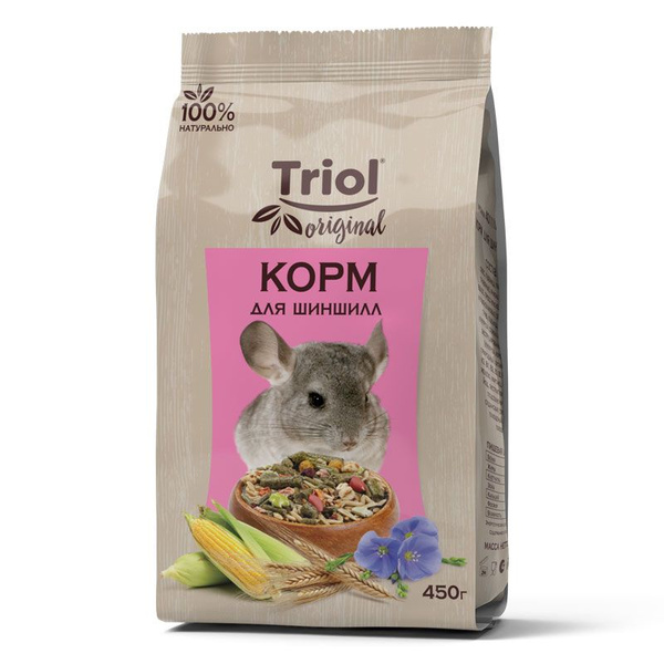 Корм для шиншилл, 450г, Triol Original - купить с доставкой по выгодным ...