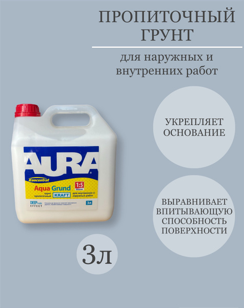 Грунтовка AURA Пропиточная, Укрепляющая купить по доступной цене в ...