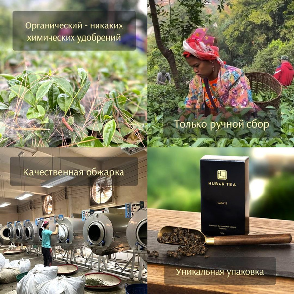 Чай Габа Ассам, Крупнолистовой, Gaba Assam, Hubar Tea, Таиланд, 50гр ...