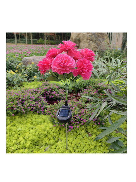 Штекер садовый Гвоздика розовая на солнечной батарее, На газон - купить ...
